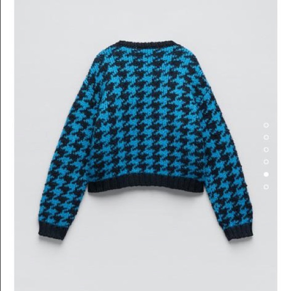 Zara Houndstooth Knit Cardigan - Picture 4 of 9